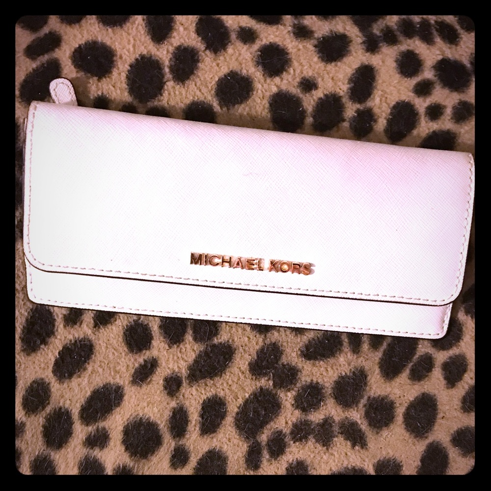White MK wallet